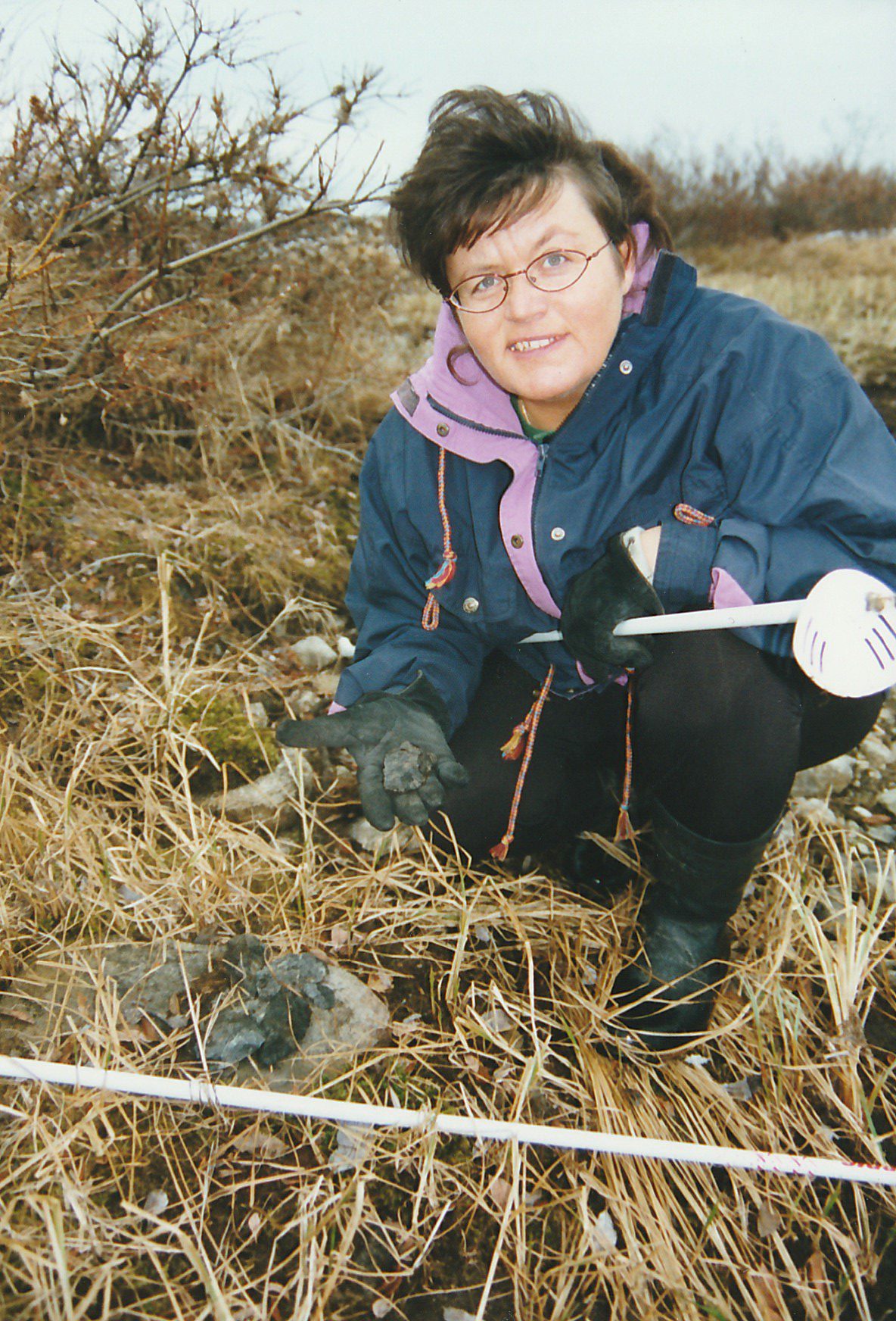 Doris på en depåplats för avslag och skrapor ©Foto:Sven-Åke Risfjell