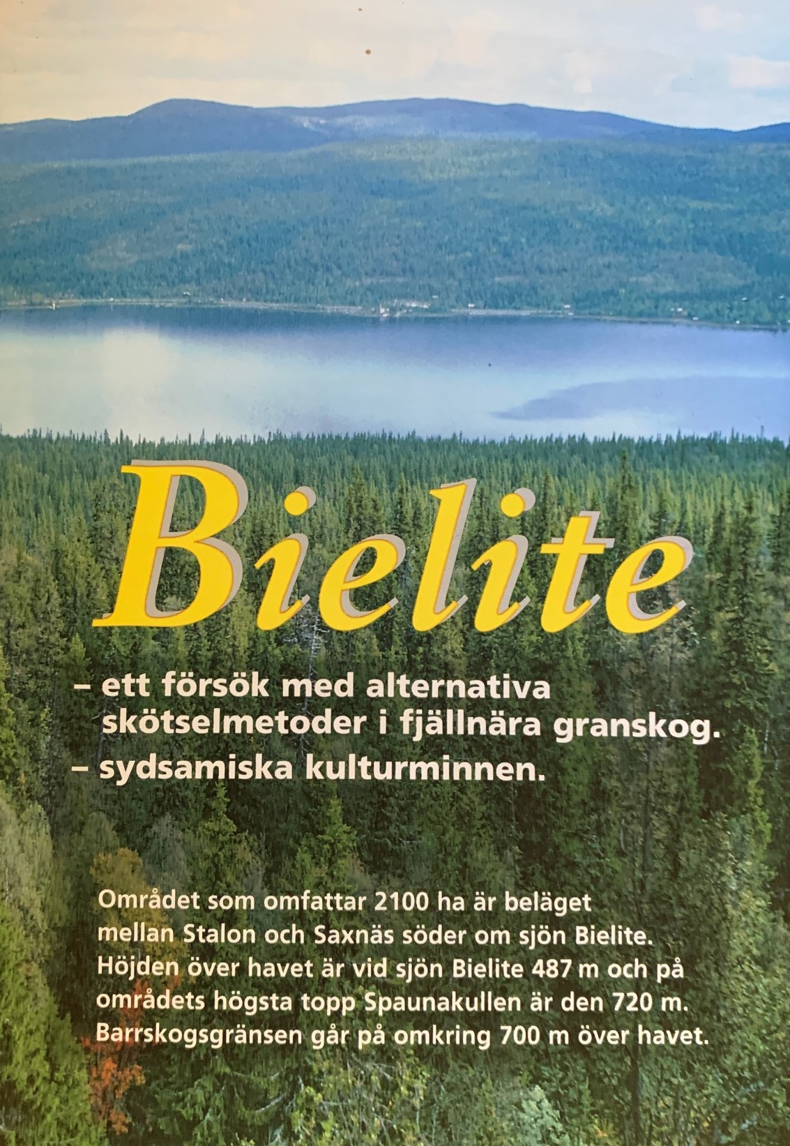 Skogsvardsstyrelsens broschyr over Bielite