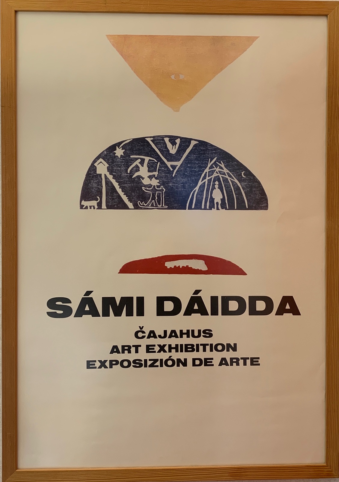 Affisch till utställningen Sami Dáidda som Sven-Åke Risfjell deltog i 1985